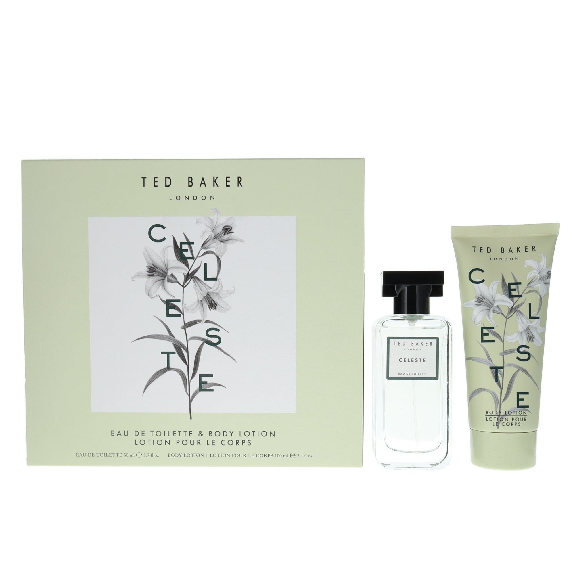 TED BAKER FLORET CELESTE 50ML EDT, 100ML BODY  LOTION GIFT SET