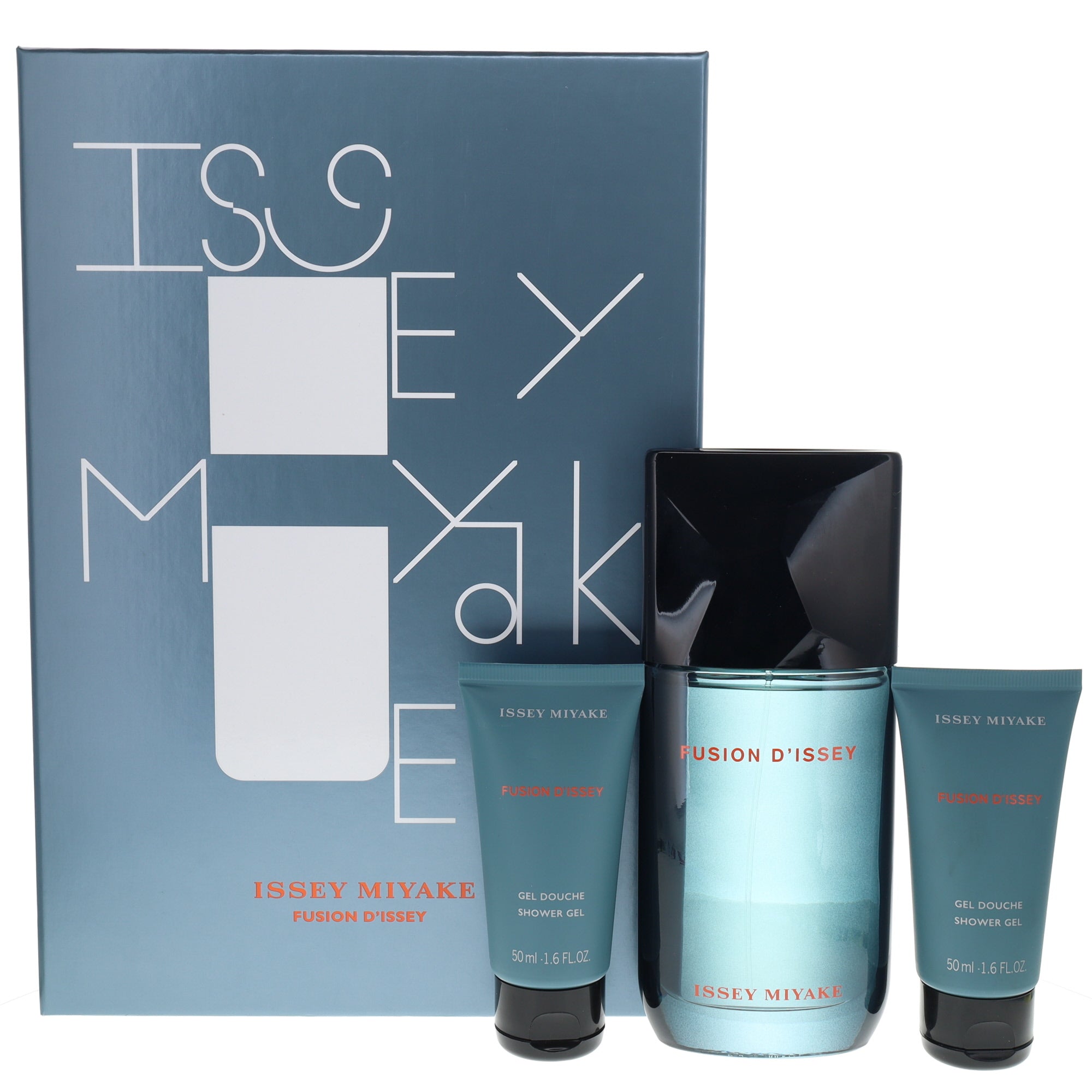 ISSEY MIYAKE FUSION D'ISSEY 100ML EDT, 2 X 50ML  SHOWER GEL