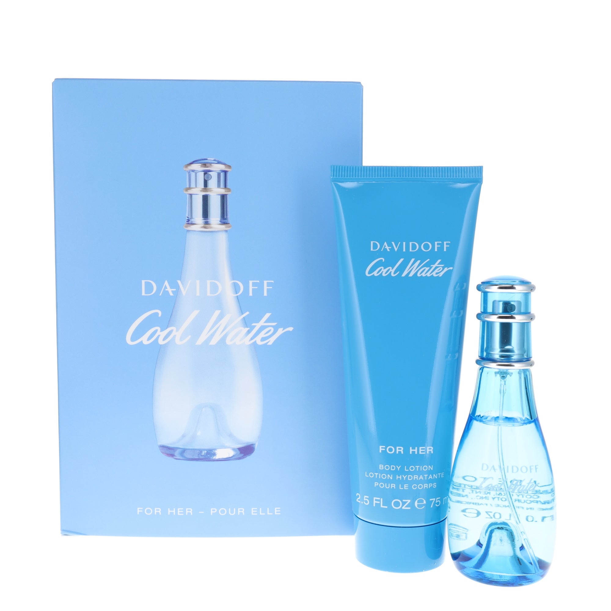 COOL WATER LADIES GIFTSET 30ML EDT SPRAY/75ML BODY LOTION