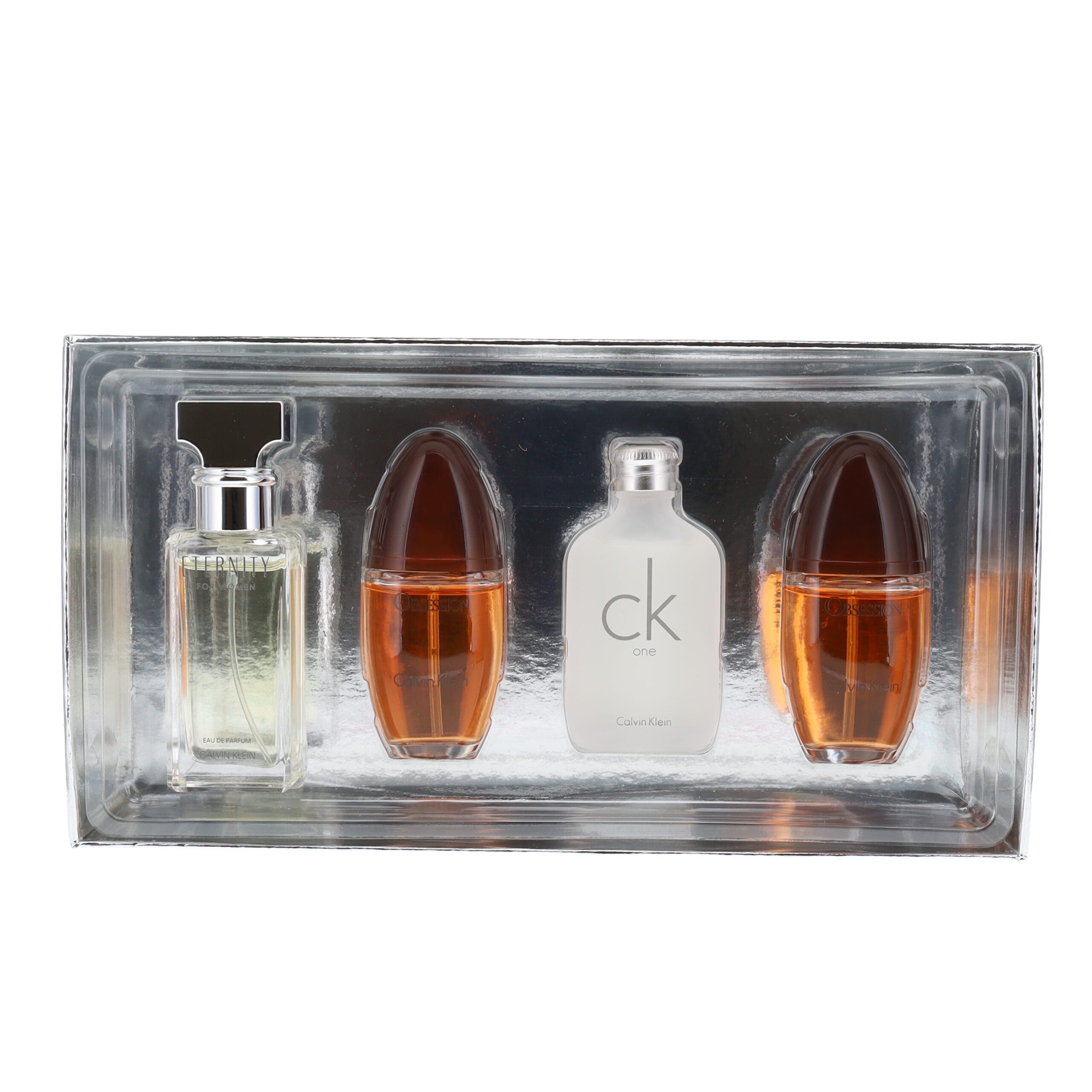 CK 4Pc Mini Set - CK Eternity 15ML EDP, CK One 15ML EDT, 2 X CK Obsession 15ML EDP5ML EDT, 2 X CK Obsession 15ML EDP